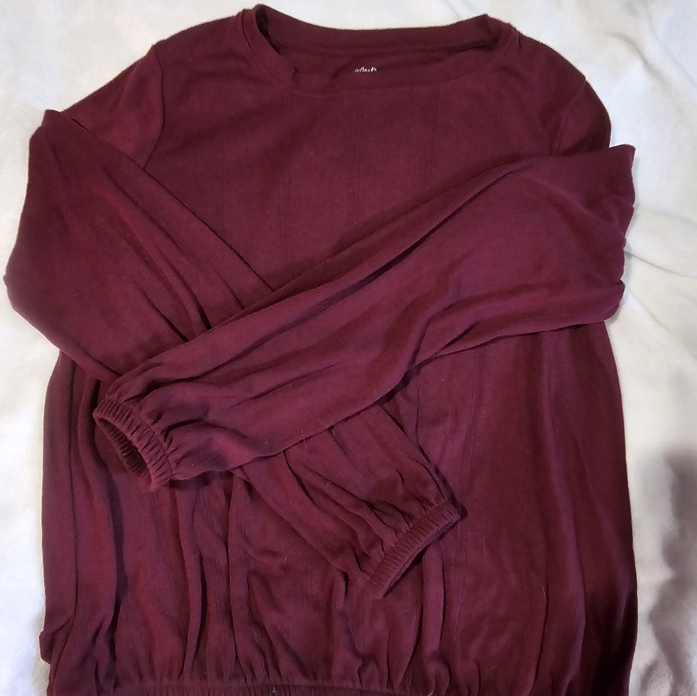 Cat & Jack Burgundy Longsleeve Shirt.